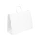 Reusable White Kraft Paper T Shirt Bags Flexo Printing With Handle