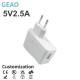 5V 2.5A Travel Cell Phone USB Wall Charger Adapter Compact Portable