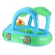 Cartoon Car Inflatable Float Boat With Sunshade PVC Ring Tube For Infants 30*22