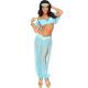 Arabian Princess Genie  Halloween  Adult  Costumes Greek Goddess Dress Blue Color