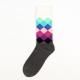 2016 Popular colorful fancy rainbow design mid-calf length spring dress socks for men