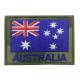 Australia Flag Pattern Laser Merrow Border Embroidery Patch velcro backing