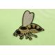 ODM Embroidered Patches For Clothes , 10cm*9cm Puff Embroidery Patches