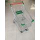 Professional 125 Liter Wire Grocery Cart With Wire Mesh Base Grid , ROHS