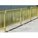 Yellow Vinyl Coated Temporary Mesh Fence For Sport Event Easily Installed