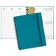OEM ODM A4 2023 Weekly Monthly Planner Pacific Green Vegan Leather