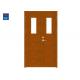 Emergency Exit Glass Fire Rated Double Leaf Wooden Door