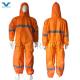 Fully Closed CE Type5 6 Disposable Microporous Coverall Suit with Relective Tape Closed