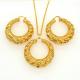 Vintage jewelry Pendants Necklaces Earrings Set For Women 18K Real Gold Plated