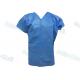 Short Sleeve Hospital Scrub Suits , V Shape Collar Doctors Scrub Suit