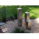 Square Cylinder Cascading Garden Water Fountain Feature Of Stainless Steel