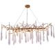Crystal Copper Water Glass chandelier Long Clear Lamps