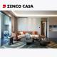Apartment Living Room Furniture Set Including Curved Sofa And Coffee Table