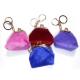 OEM 6x6.5CM Brass Plating Red Mini Purse Keychain With Short Fluffy
