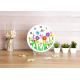 Flower Design Plaster Painting Arts And Crafts Toys With Real Clock Function
