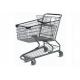 4 Wheel Supermarket Shopping Trolley Customized Size With Child Seat Board