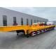 40-100 Tons Payload Fuwa Axles Low Bed Trailer Semi Trailer with Ramp ISO9001 Certified