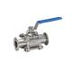 Thread Connection DN15-DN100 Stainless Steel 3PC Clamp Ball Valve for Food Processing