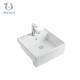 OEM Bathroom Inset Basin Small Size One Piece Hotel 465mm Ceramic White