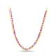 Multicolor Heishi Beads Necklace , Beach Girl Metal Chain Necklace