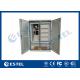 Anticorrosive Aluminum Two Bay Outdoor Telecom Cabinet 19 Inch Rack Enclosures