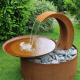 Garden Landscaping Rusty Metal Water Furniture Corten Steel Water Feature