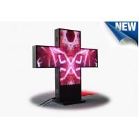 Asynchronous Control Cross Programmable LED Sign , 2 Side 3D LED Video Display Panels