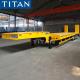 4 axle 80ton drop deck trailer  lowbed  semi trailer low bed with the hidraulic ramps