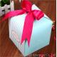 Wholesale paper box with pink Ribbon Cake box