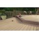 Waterproof WPC Deck Flooring With Wood Plstic Composite Material Long Life Time