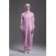Anti Static ESD coverall connect with hood  pink color coductive fiber sterilization for workshop