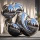 2M High Mirror Polished Stainless Steel Knot Sculpture in DIFC, UAE