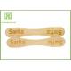 Natural Wood Sticks Disposable Ice Cream Spoons With Logo Engraved