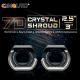 CYMAUTO 7D Crystal LED Shroud Guide Integrated Cover Monochrome 2.5 Inch Modified Angel Eye