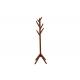 Home Walnut Wooden Coat Hanger Stand 6 Hooks Smooth For Protecting Clothes