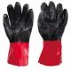 OEM Red Black PVC Dipped Gloves 30cm PVC Coated Insulated Gloves