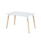 White Modern Simple Dining Room Table 29.53inch High Beech Wood Leg