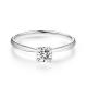 18k Classic Diamond Ring + D VS1 HPHT White Lab-Grown Diamond Ring NGTC Certified Round Synthetic Diamond Ring