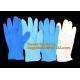 Protective Powder Free Examination Nitrile Gloves, Colored Nitrile and Vinyl Blend Disposable Medical Blue
