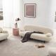Italian Minimalist Modern Fabric Sofa Set Curved Armrests Leisure Single Sofa Set