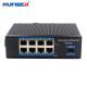 10/100/1000M Industrial POE Switch 8 Port Poe Ethernet Switch For Security System Aluminum Alloy