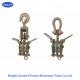 Transmission Lines Dual Sheave Iron Hoisting Tackle With Both Side Opening QHS 50KN
