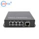 4 Channel RJ11 Telephone +1x10/100M Ethernet Over Fiber Optic Media Converter PCM Voice To Fibre Optic Transceiver