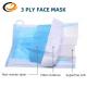 Comfortable Non Woven Disposable Mask , Face Mask Surgical Disposable 3 Ply