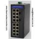 16x10/100/1000Base-TX to 2x1000Base-FX Industrial Fiber Ethernet Switch With or