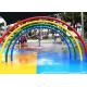 Kids Rainbow Door Aqua Play, Spray Aqua Park Equipment, Fountains Play Structure