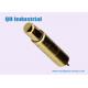 Customized Hole 12uin 20uin Gold-Plated Brass Copper Charger Pogo Pin Connector with Stainless Steel in Spring Load Pin