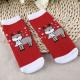 Custom color, design soft Christmas cute Cartoon Print sweet Terry Socks