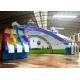 Colorful Rainbow Arch Shape Inflatable Water Slide With 3 Lane 30mL PVC