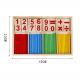 Number Digital 23cm Wooden Math Toy Montessori Counting Blocks Non Toxic